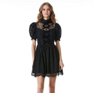 NWT $595 Alice + Olivia Vernita Lace Button-down Party Dress in sizes 6 and 8!